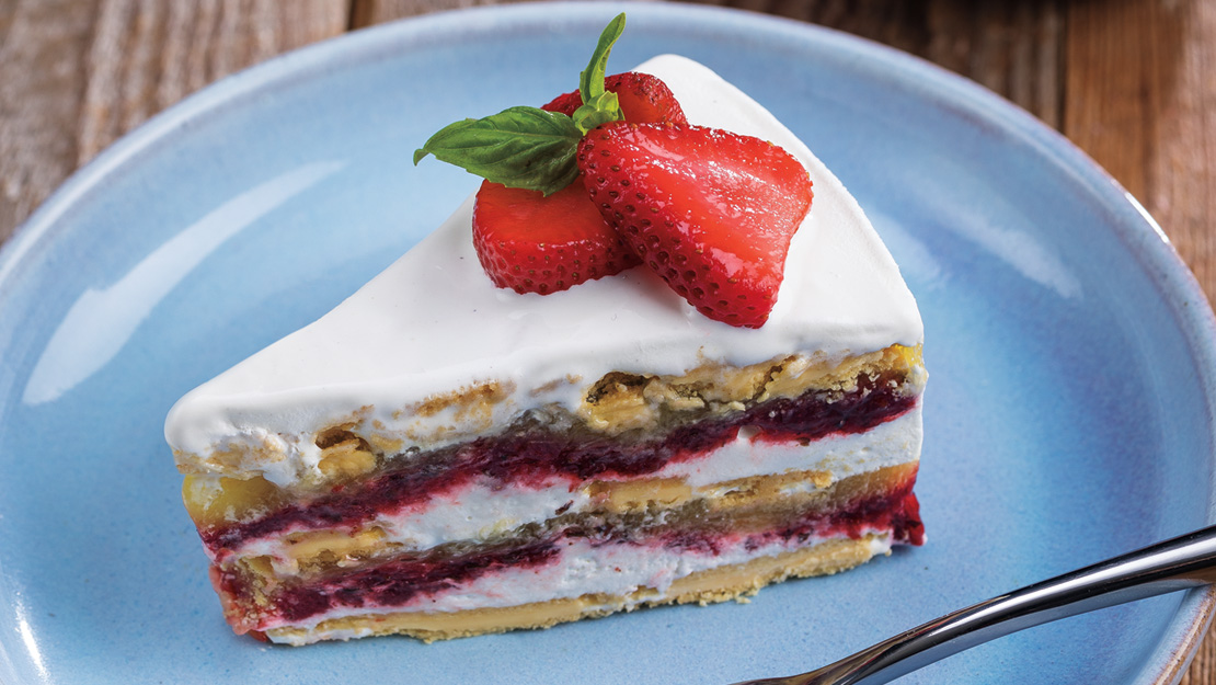 Lemon-Basil Strawberry Icebox Cake