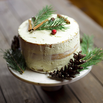 Rustic Holiday Cake 