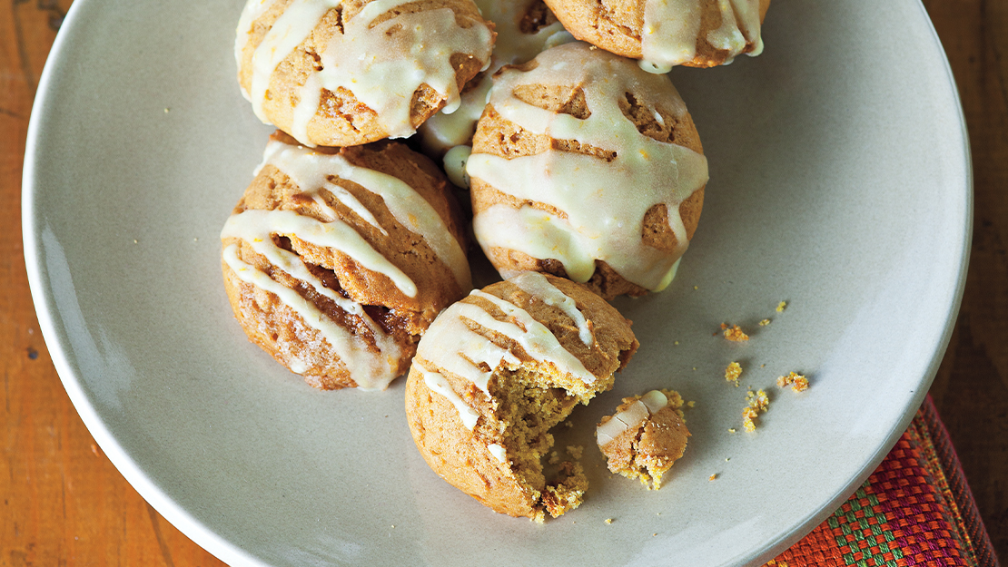 Pumpkin Cookies with Orange Glaze