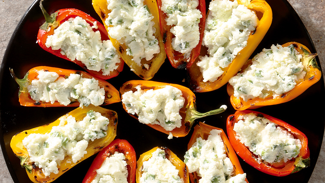 Jalapeño Goat Cheese Stuffed Mini Peppers 