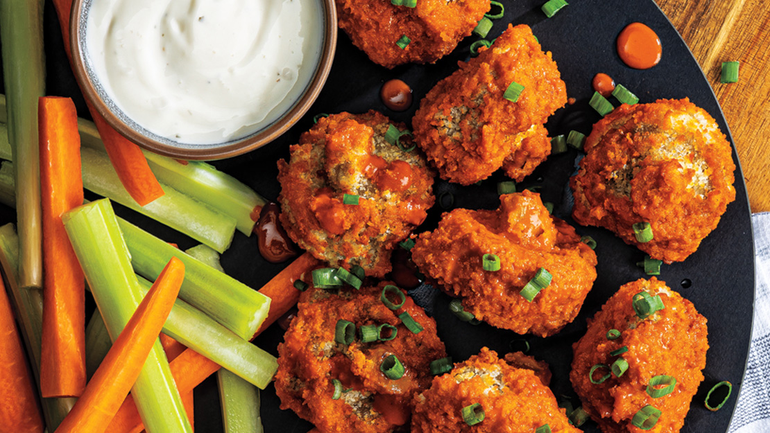 Air Fryer Buffalo Mushrooms