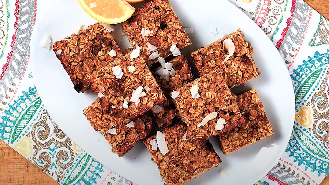 Orange Almond Granola Bars 