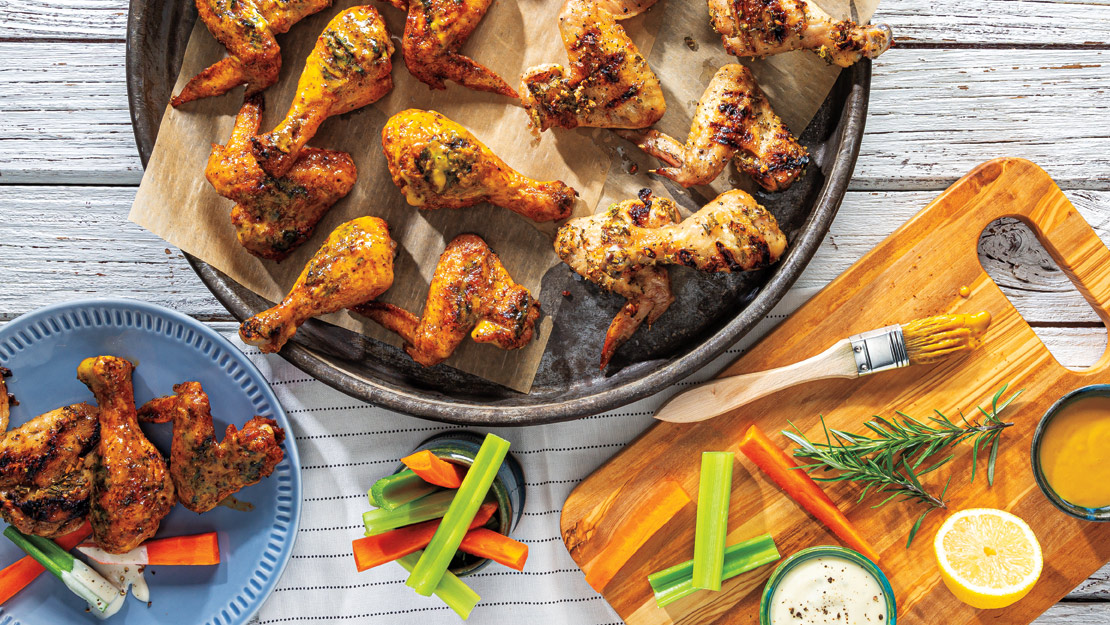 5-Ingredient Grilled Rosemary-Garlic Drumsticks & Wings