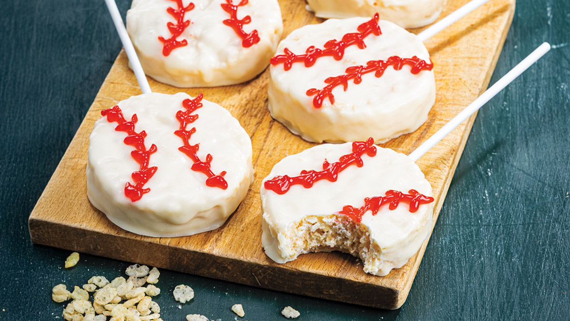 Baseball Rice Crispy Treats