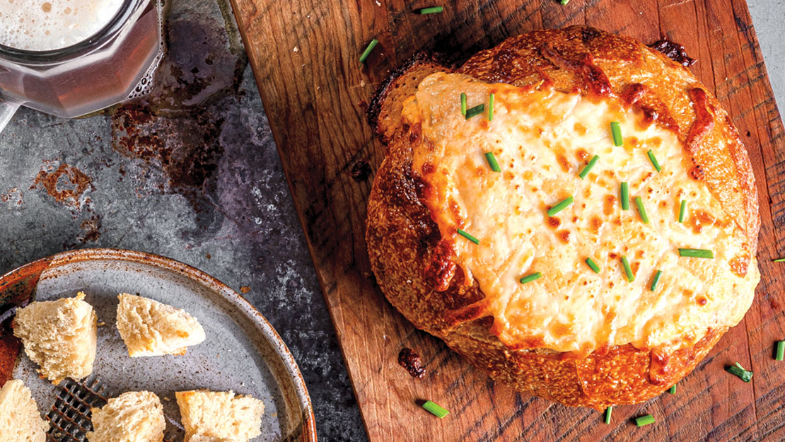 Beer Cheese Dip Bread Bowl