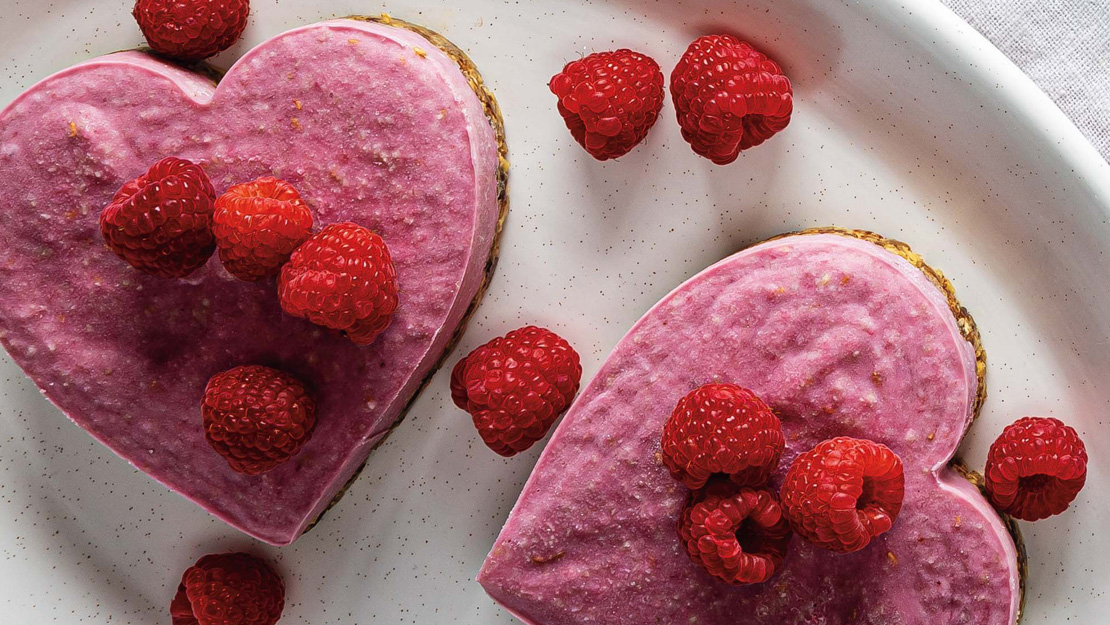 Valentine’s Day Raspberry “Cheesecake” Hearts