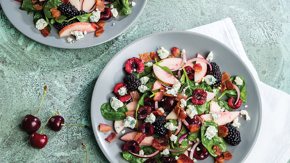 Cherry, Bacon & Blue Cheese Salad