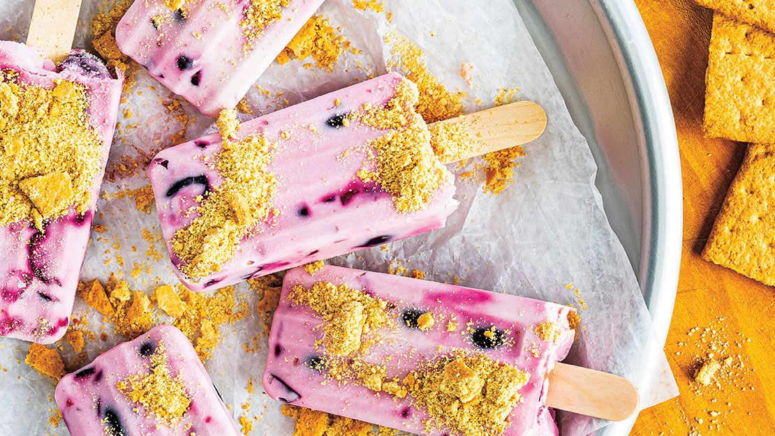 Cherry Cheesecake Yogurt Pops