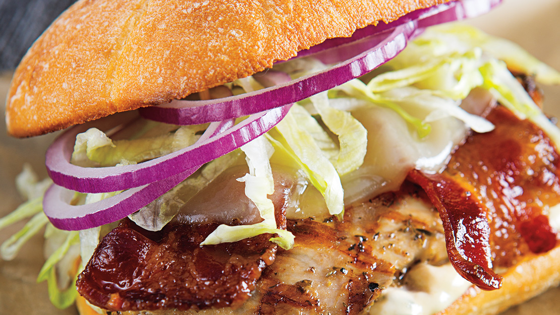 Bacon-Provolone Chicken Sandwich with Herb-Mayo