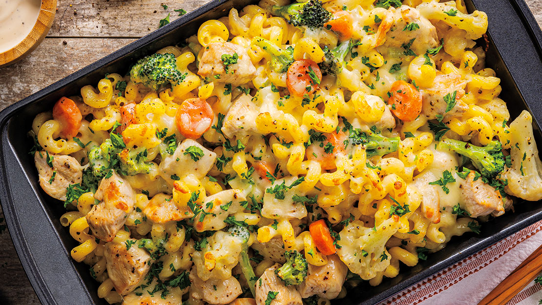 Chicken Alfredo Pasta Bake