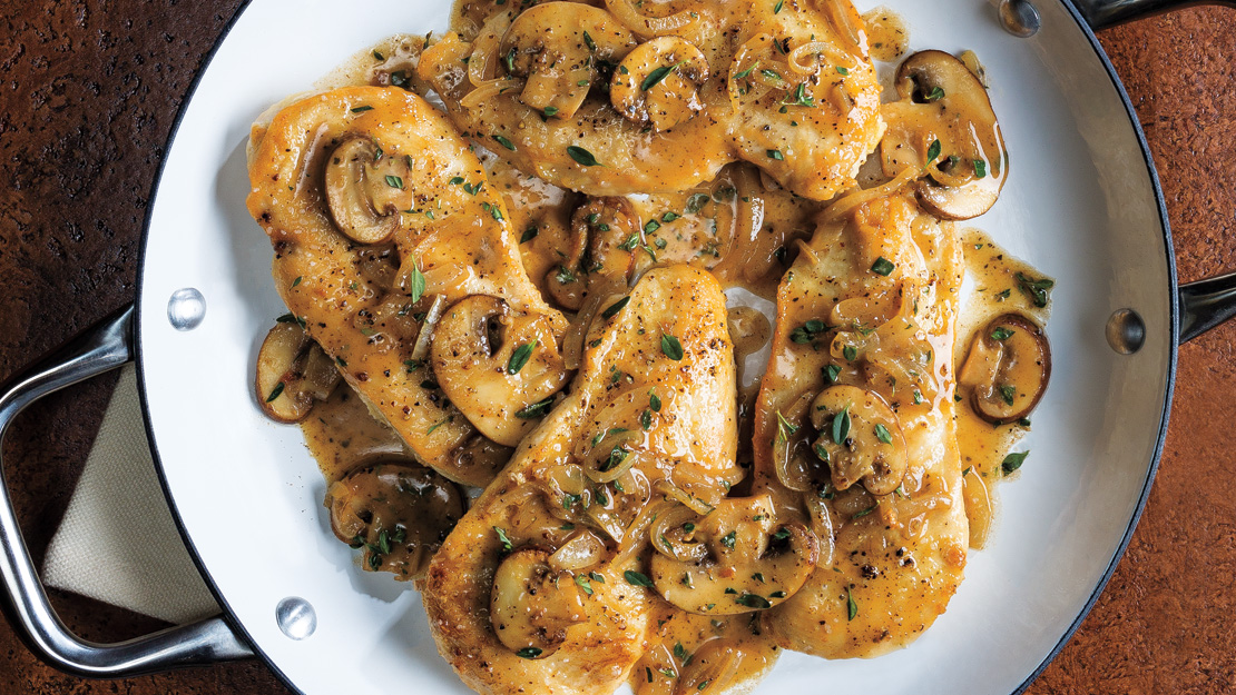 Chicken with Lemon-Herb Mushroom Sauce