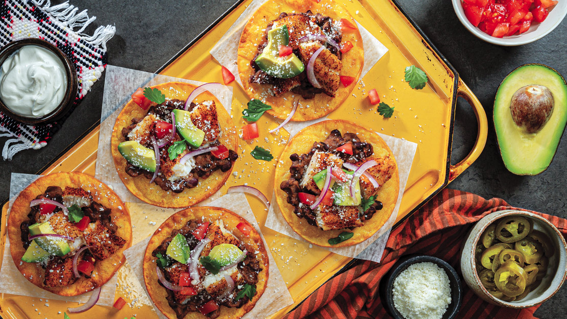 Chipotle-Lime Swai Tostadas