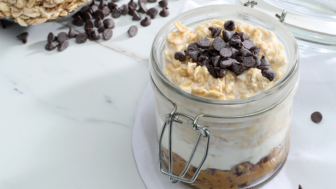 Chocolate Chip Cookie Dough Overnight Oats