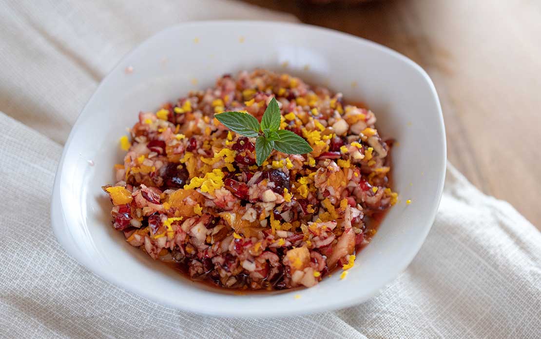 Fresh Cranberry Apple Orange Salad