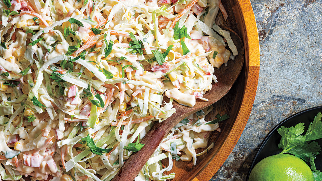 Crunchy Slaw with Creamy Lime Dressing