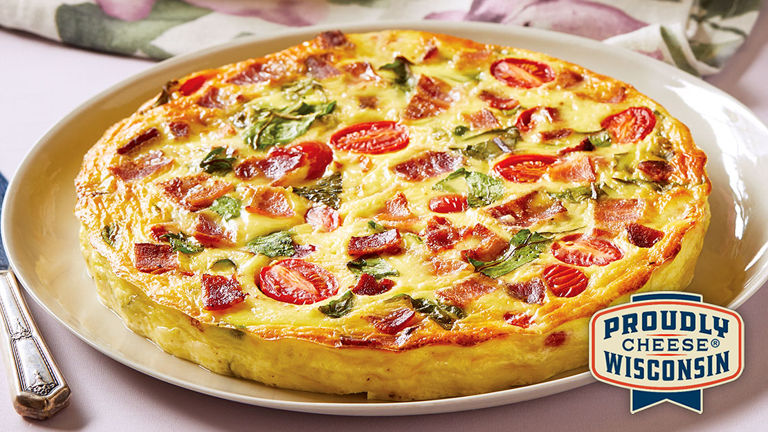 Bacon Gouda Crustless Quiche