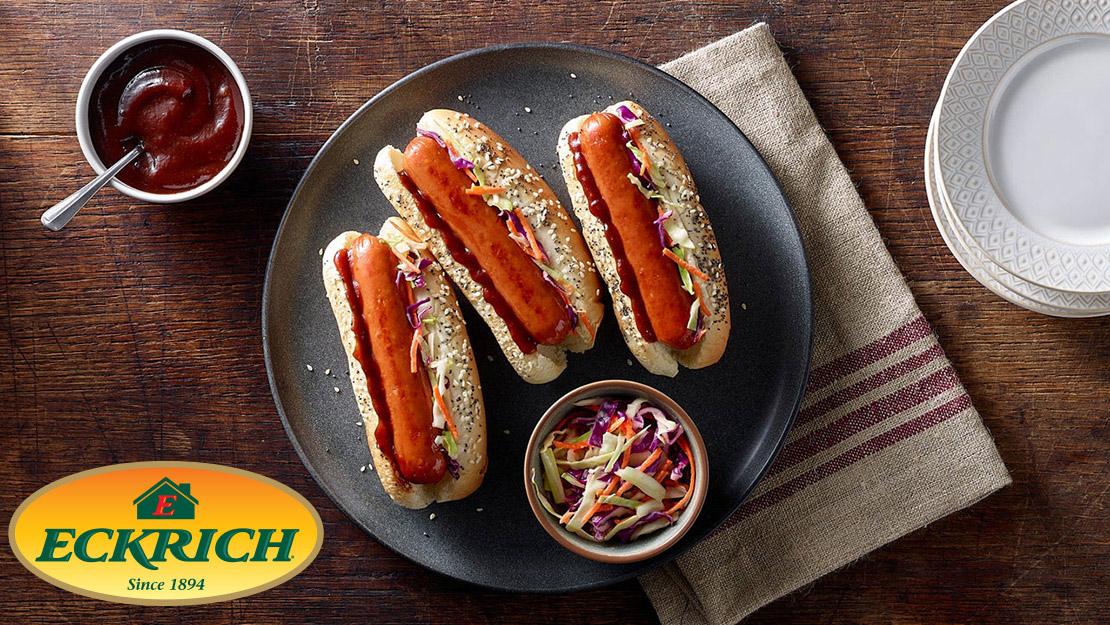 BBQ Coleslaw Topped Smoked Sausage