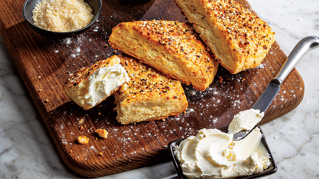 Everything Bagel-Parmesan Scones