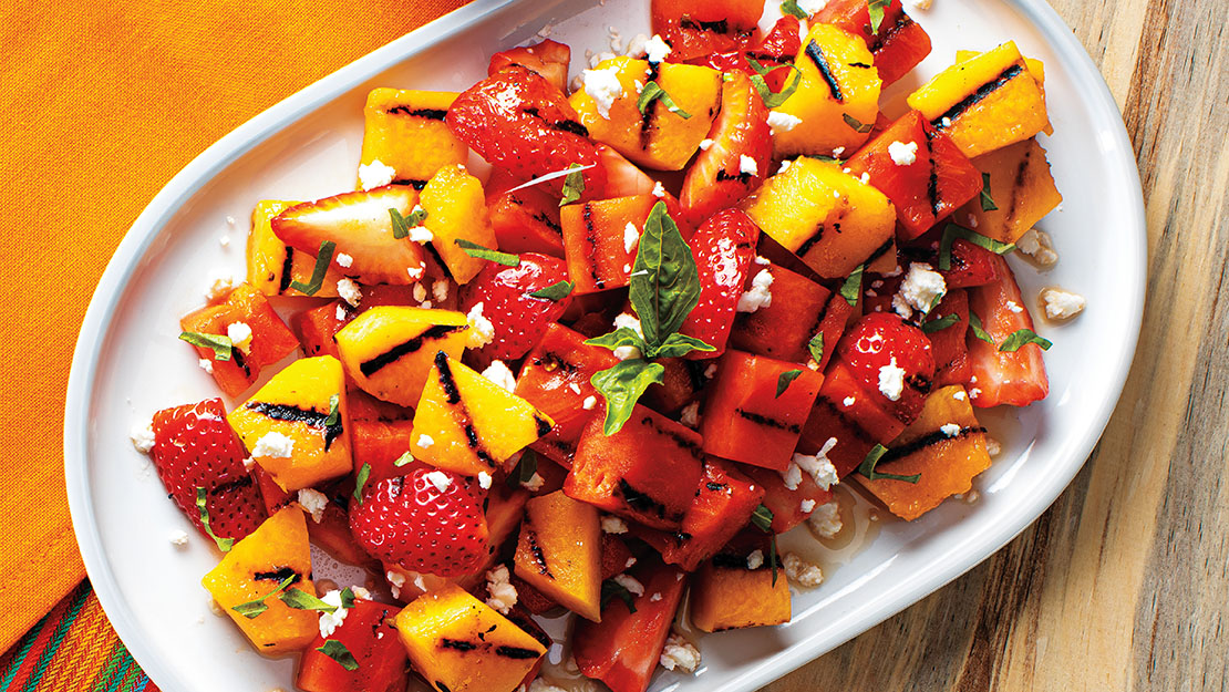 Grilled Fruit Salad with Balsamic Drizzle
