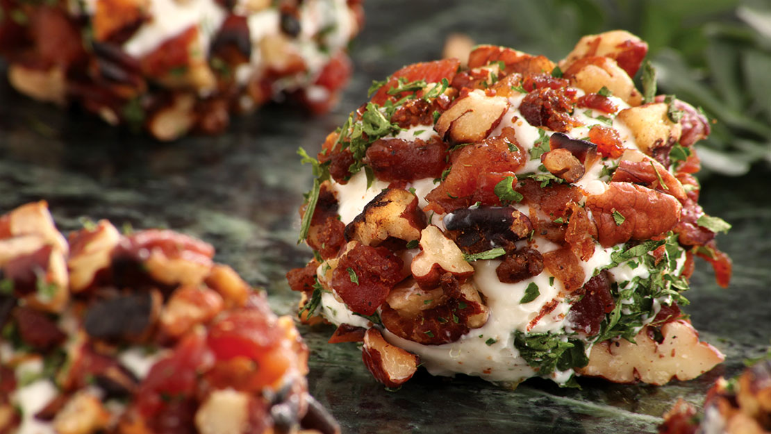 Goat Cheese, Bacon & Pecan Bites