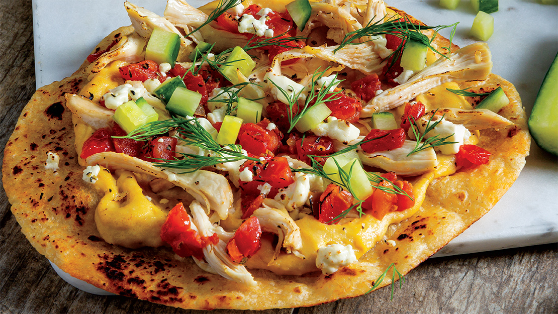 OpenFaced Greek Chicken Quesadilla Recipe from Price Chopper