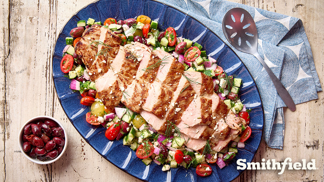 Greek Garlic and Herb Marinated Pork Tenderloin