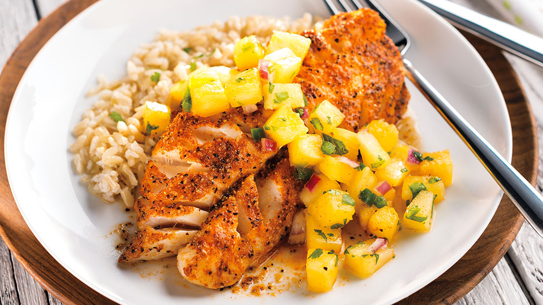 Grilled Fish with Pineapple-Jalapeño Salsa