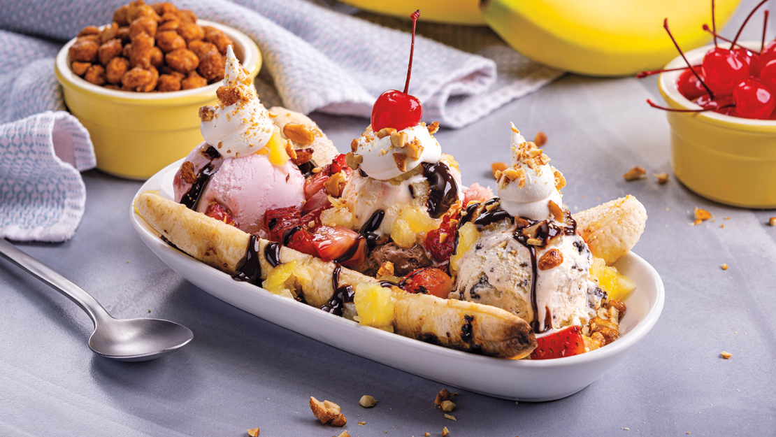Grilled Banana Split