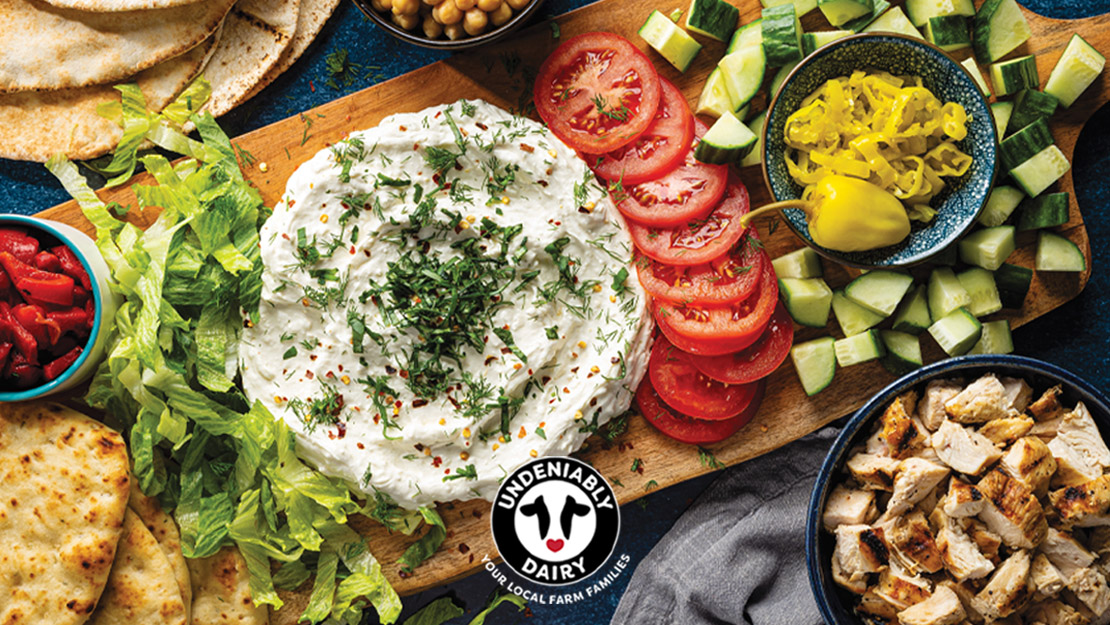 Grilled Chicken & Whipped Feta Pita Board