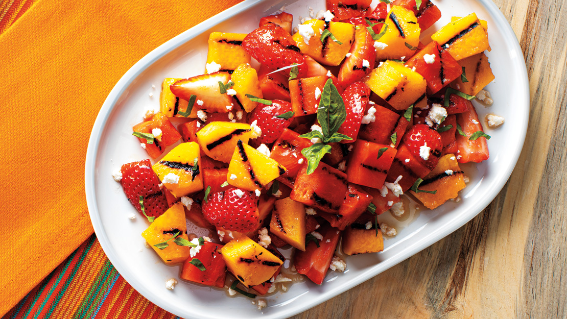 Grilled Fruit Salad with Balsamic Drizzle Recipe from Price Chopper