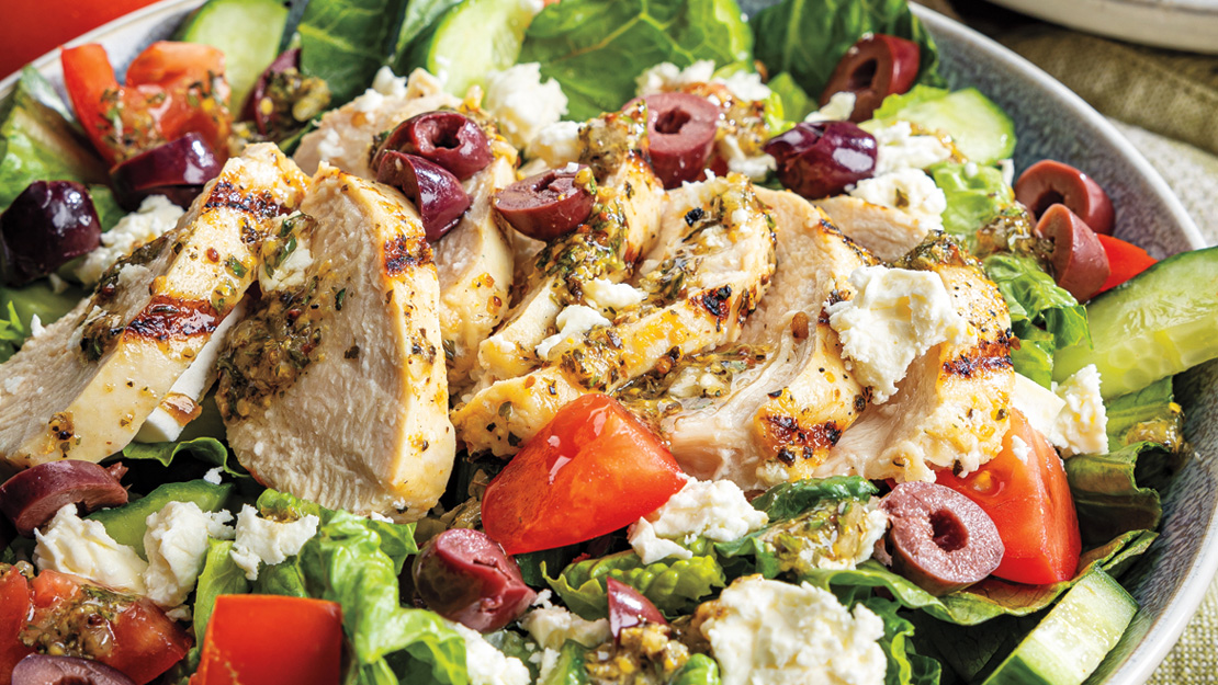 Grilled Lemon-Garlic Chicken Salad