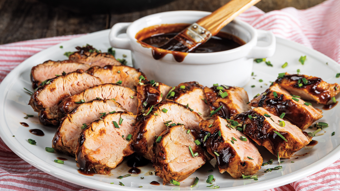 Grilled Pork Tenderloin with Balsamic BBQ Sauce