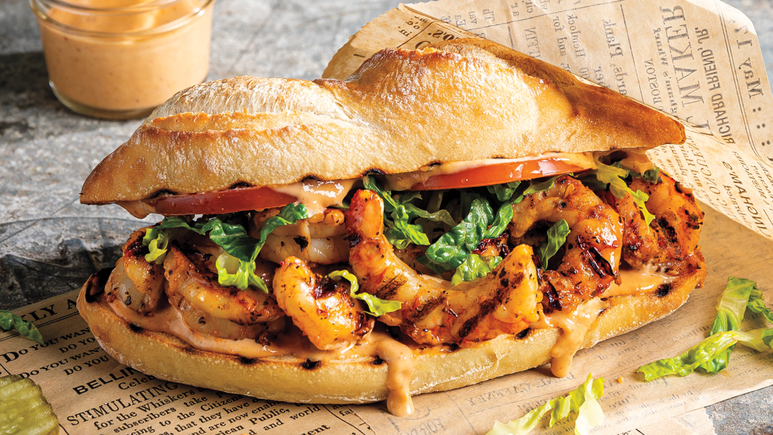 Grilled Shrimp Po’ Boys