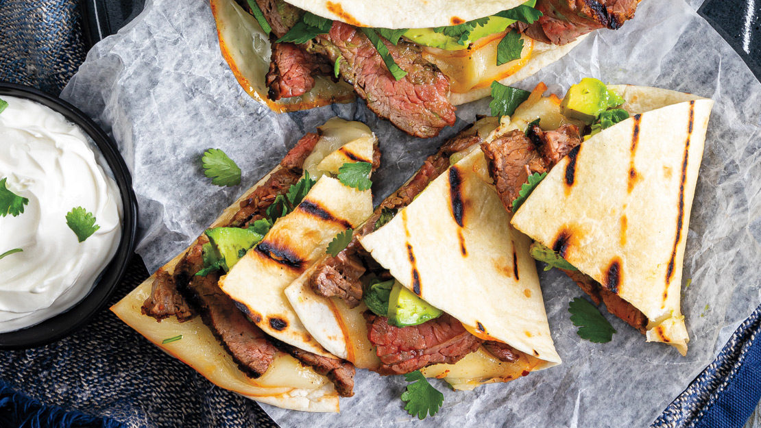 Grilled Steak & Avocado Quesadillas