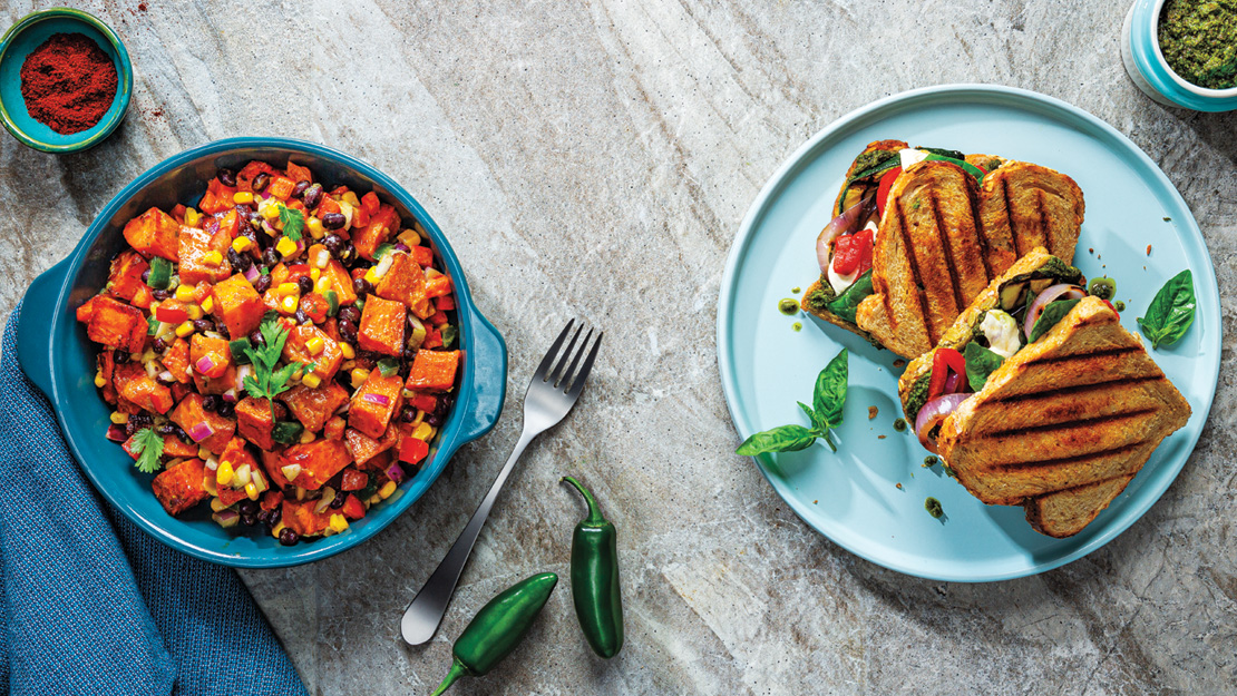 Grilled Summer Veggie & Mozzarella Panini 