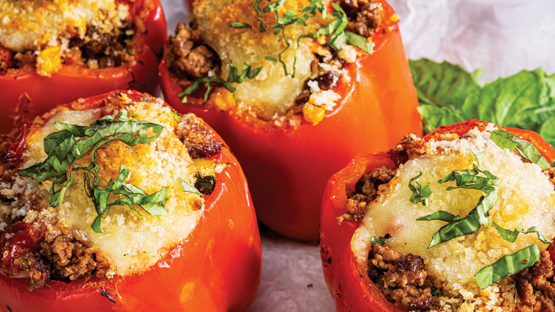 Grilled Italian-Summer Vegetable Stuffed Peppers