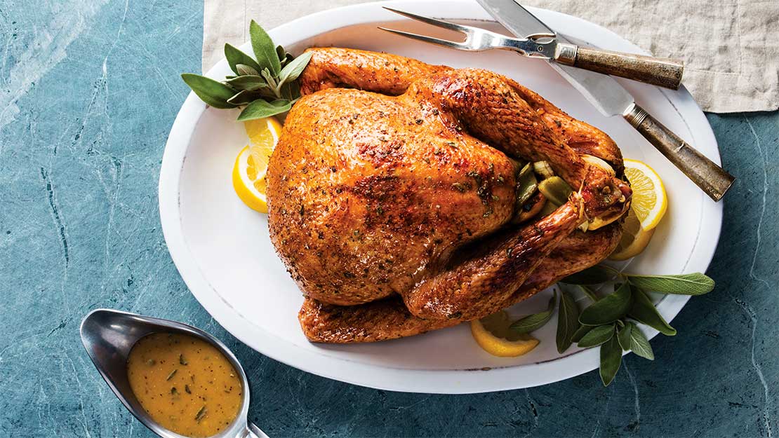 HoneyGlazed Roasted Turkey with LemonSage Gravy Recipe from Price