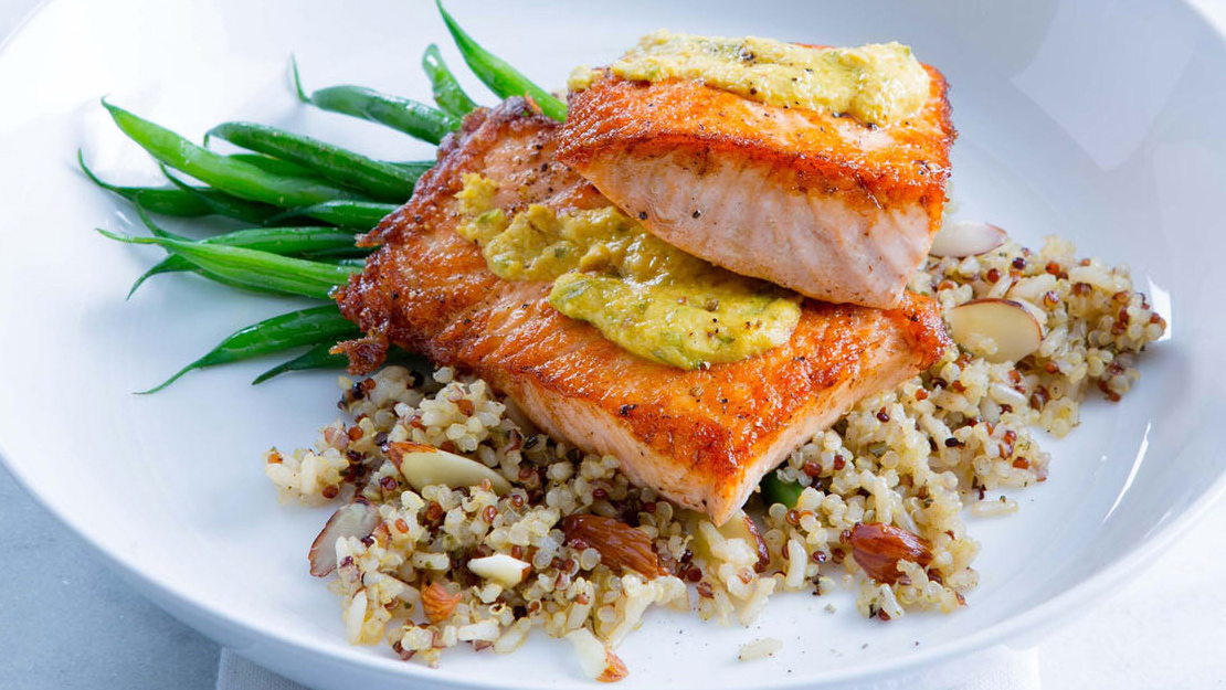 Horseradish-Mustard Salmon