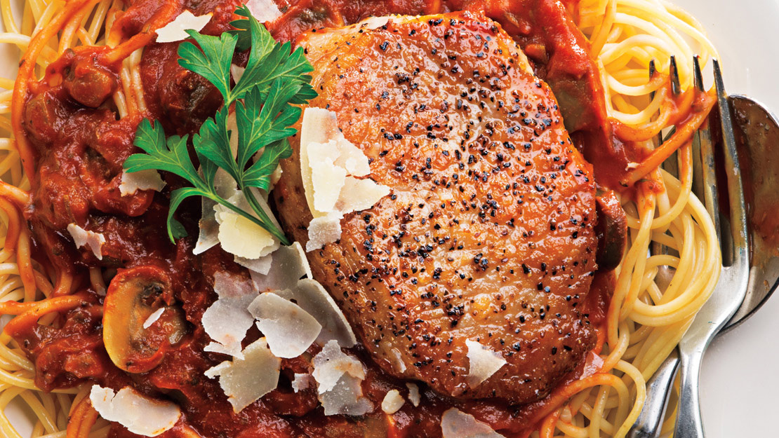 Italian-Style Pork Chops with Pasta