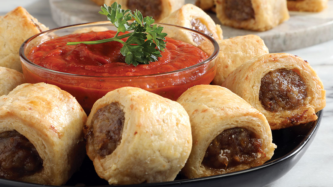 Italian Sausage in Parmesan Pastry