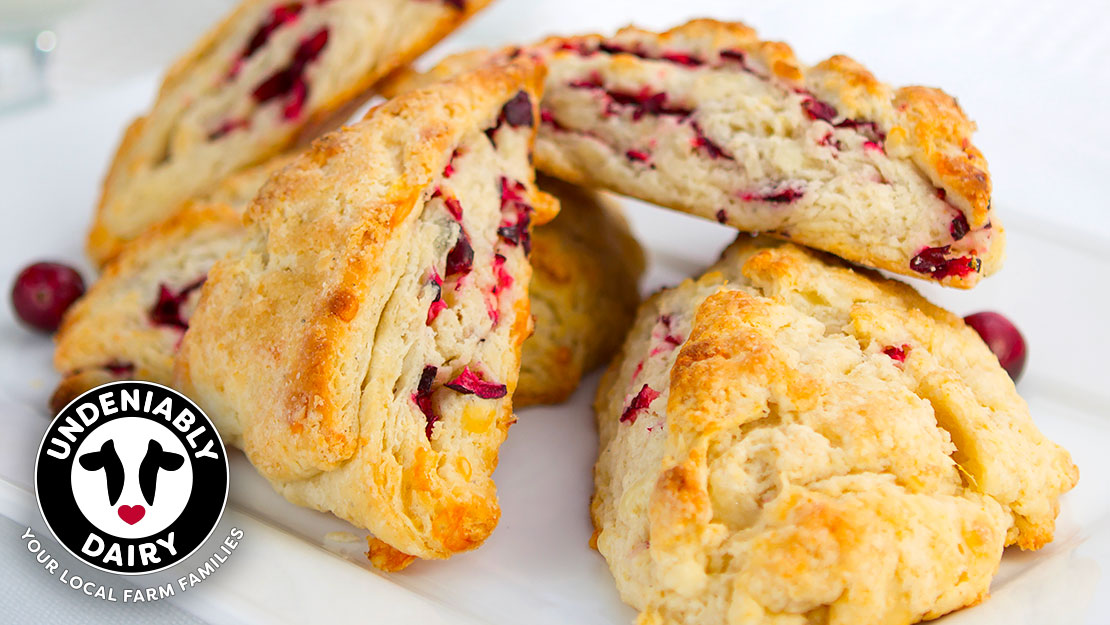 White Cheddar and Cranberry Scones