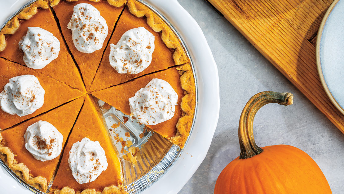 Maple-Pumpkin Pie with Spiced Whipped Cream
