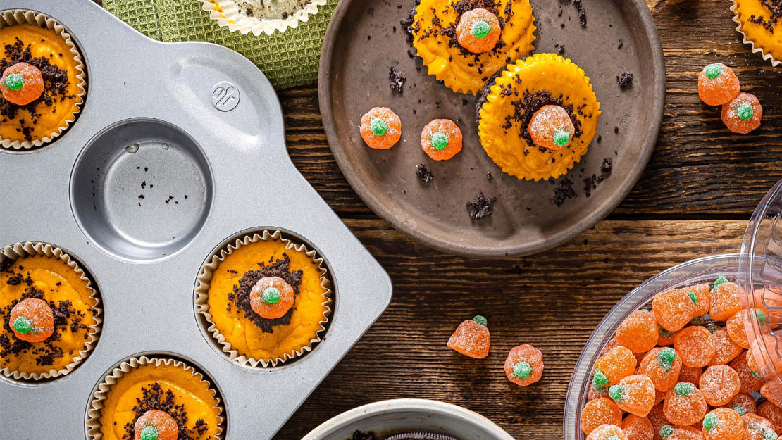 Mini Pumpkin Patch Cheesecakes