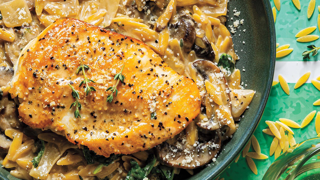 One-Pot Chicken & Mushroom Orzo