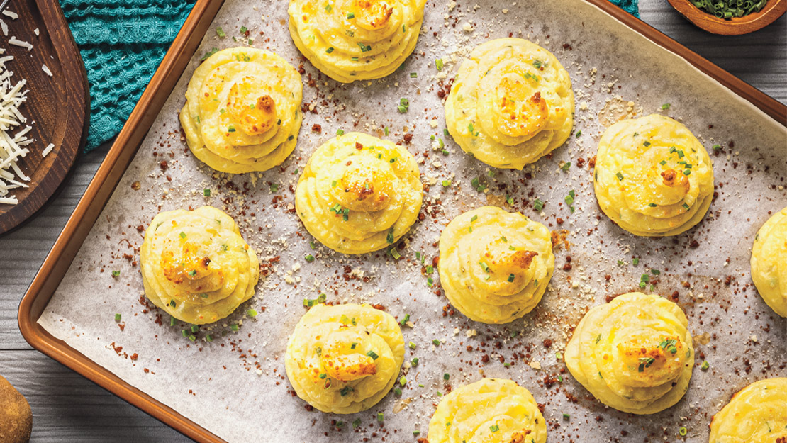 Baked Mashed Potato Swirls