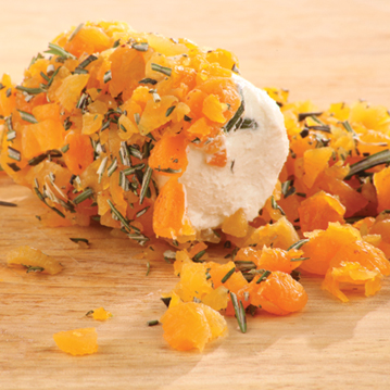 Dried Apricot & Rosemary Goat Cheese Log