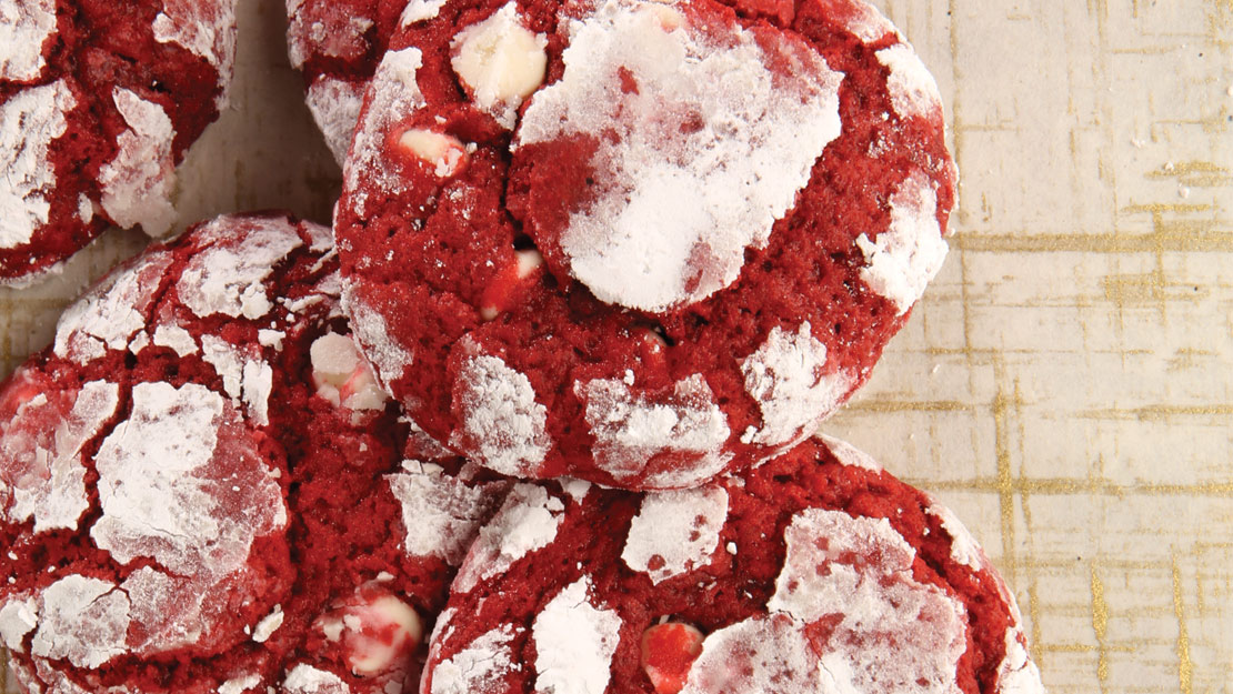Red Velvet Crinkle Cookies