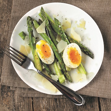 Asparagus with Soft-Boiled Eggs and Parmesan - Recipe from Price Chopper