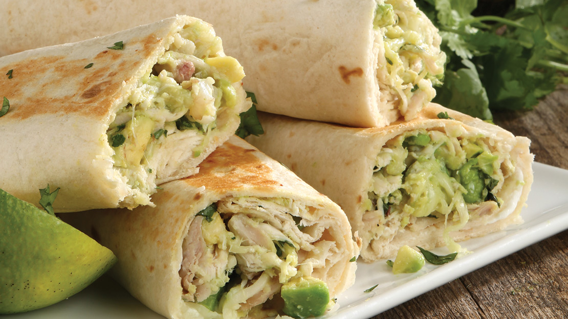 Chicken Avocado Burritos