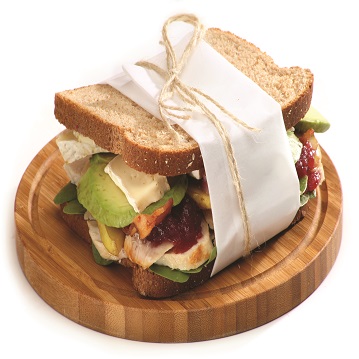 Turkey, Cranberry, Brie and Pear Sandwiches with Avocado and Bacon